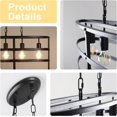 thumbnail image 5 of Depuley 4 Light Black Industrial Metal Cage Chandelier Ceiling Lighti Fixtures Farmhouse Hanging Oval Pendant Light for Living Room Kitchen Island Dining Hallway, E26 Socket, 5 of 6
