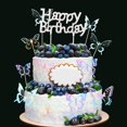 thumbnail image 1 of Decoración para tartas de cumpleaños con forma de ballena y mariposa, 1 of 2