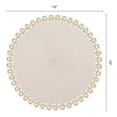 thumbnail image 6 of REGALWOVEN Rustic Placemats 6 Pack Round Woven Placemats for Dining Table Decor Indoor Outdoor Washable Kitchen Table Mat Wipe Clean Beige 15x15inch, 6 of 6