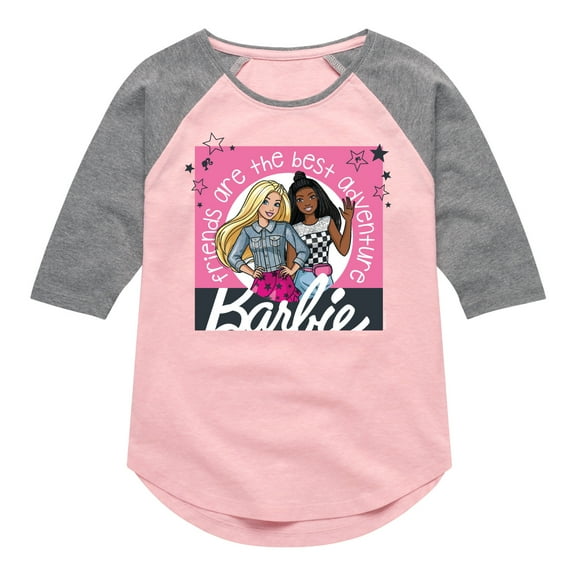 Barbie - Best Friends - Friends Are the Best Adventure - Toddler And Youth Girls Raglan Graphic T-Shirt