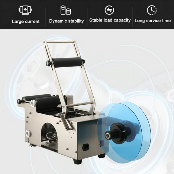 NICCOO Semi-Automatic Labeling&Coding Machine Round Bottle Jar Label Marking Machine