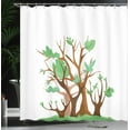 thumbnail image 3 of Ambesonne Jungle Theme Shower Curtain, Ordered Forest Trees, 69"Wx70"L, Peacock Green Ginger, 3 of 4