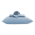 thumbnail image 2 of Sleep Zone Jersey Knit Sheet Set, Blue Twin, 3 Pieces, 14 Inch Deep Pocket Bedding, 2 of 10