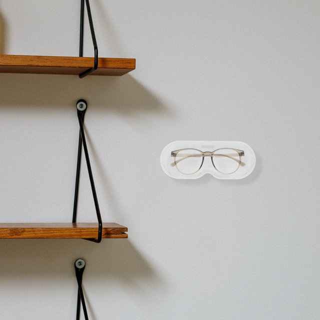 WEUVEB Caja De Almacenamiento Para Gafas Con Montaje En Pared Y Cubierta Transparente Resistente