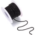 thumbnail image 1 of HAHDAXIA Fashewelry 10 Yards Rhinestone Chain 2mm Black Crystal Rhinestone Diamond Trim Close Chain for DIY Clothes Wedding Party Decoration, 1 of 7
