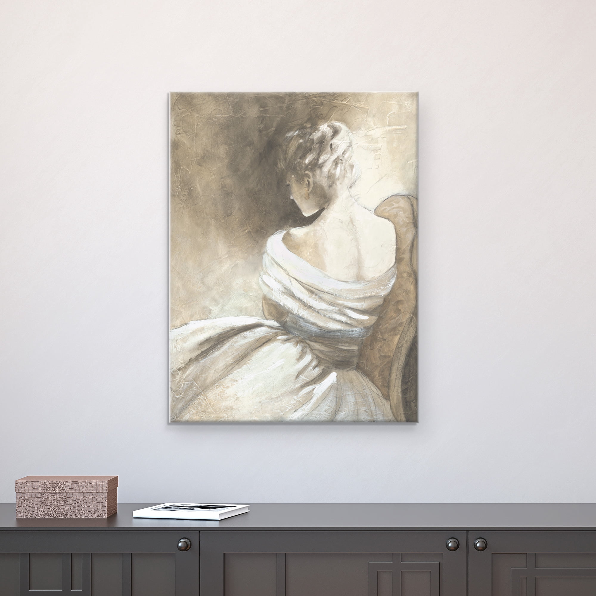 Masterpiece Art Gallery A Quiet Refrain II Soft Woman In Profile By Carol Robinson Canvas Art Print 30" x 40"