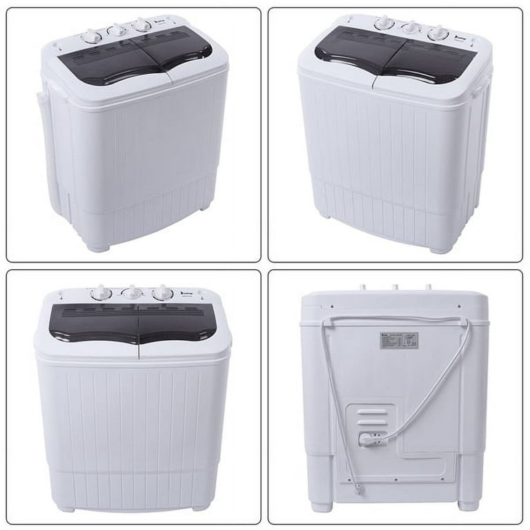 Portable 14.3(7.7 6.6)lbs Semi-automatic Washing Machine Compact