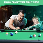 Miniyam 5.5ft Folding Pool Table, Portable Billiards Game Table with Accessories for Families, Green