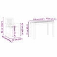 thumbnail image 2 of Garden Dining Set 3 pcs Brown Solid Acacia wood, 2 of 6