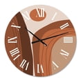 thumbnail image 2 of Designart 'Abstract Terracotta Sunset Mountain Landscape' Modern Wall Clock, 2 of 5