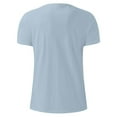 thumbnail image 4 of T Shirts for Men Clearance Short Sleeve Round-Neck Printing Casual Shirts Light Blue XXXL, 4 of 5
