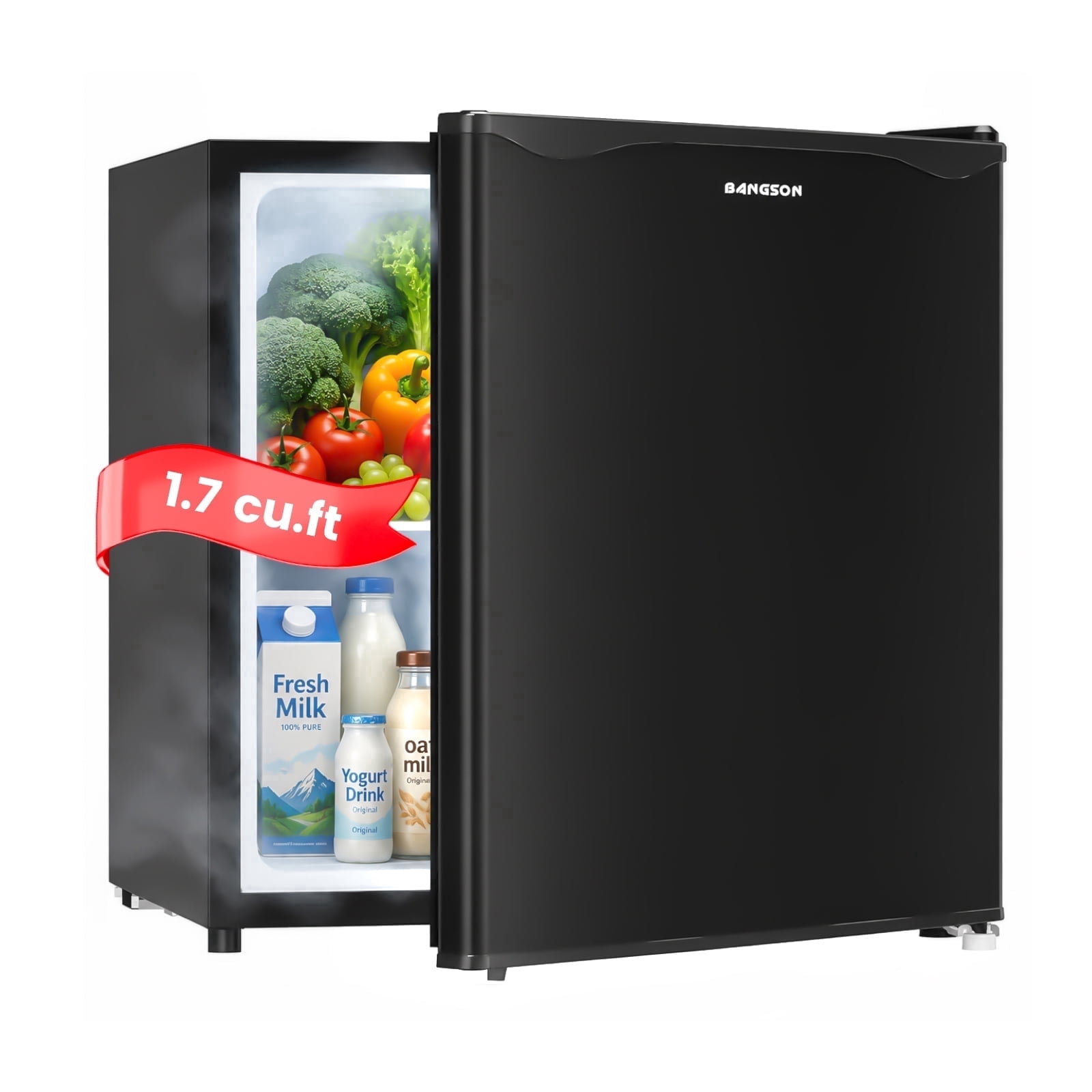 Galanz Small 1.7 Cu ft Single Door Mini Fridge GL17BK for Dorm