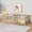 Natural, variant on Mirightone Twin Size Floor Bed, Wood Montessori Floor Beds with High Fence Railings, Door & Slats Support, Twin Playhouse Bed Frame, No Box Spring Needed, White