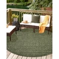 thumbnail image 4 of Unique Loom Outdoor Trellis Textured Collection Area Rug - Spatial (7' Round Green), 4 of 9