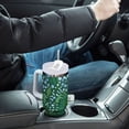thumbnail image 4 of Yayeee 40oz Stainless Steel Tumbler with Straw and Handle Double-Wall Insulated Travel Water Bottle, Blue Flowers Pattern, 4 of 8