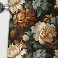 thumbnail image 3 of Designart "Elegance In Rustic Brocade IV" Floral Blackout Curtain Panels, 3 of 4