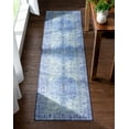 thumbnail image 1 of Well Woven Overdyed Helode Machine Washable Blue Vintage Oriental Medallion Runner Rug 2x7 (2'1" x 7'3" Runner), 1 of 8