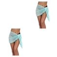 thumbnail image 2 of Jumpingount Vestidos de playa Gancho de ganchillo sólido sexy Cintura alta Cubierta de de encaje Tipo de abrigo Buena elasticidad Fácil de combinar Azul S 2piezas Jumpingount CBP393912, 2 of 6