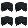 thumbnail image 2 of Extra Wide Headbands for Women Non-Slip, 7'' Large Twist Knotted Stretchy Wraps Head Bands Hair Accessories, 4 Pack, Black, 2 of 10