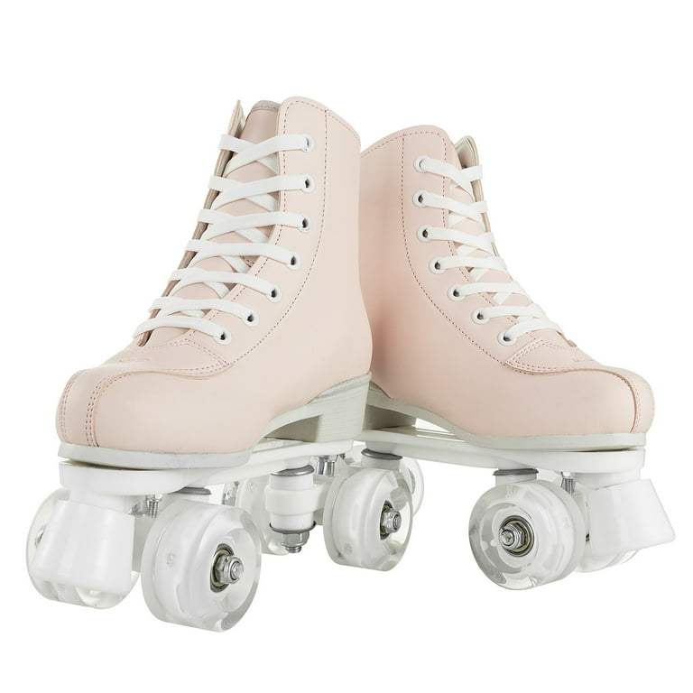YYW Black Quad Roller Skates, Classic High-Top Design Four