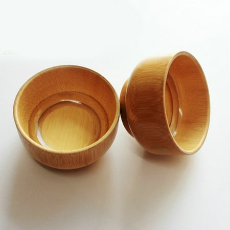 

2pcs Children Soup Bowl Bamboo Fruit Bowl Wooden Salad Bowl Rice Bowl Healthy And Environmentally Friendly