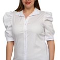 thumbnail image 4 of Vestido Camisero de Popelina Roman Fashion Talla Extra 2669 Blanco 42, 4 of 6