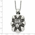 thumbnail image 5 of Stainless Steel Antiqued And Polished Tiger Skull 20In Necklace (20 X 18.45) Made In China -Jewelry By Sweet Pea, 5 of 8