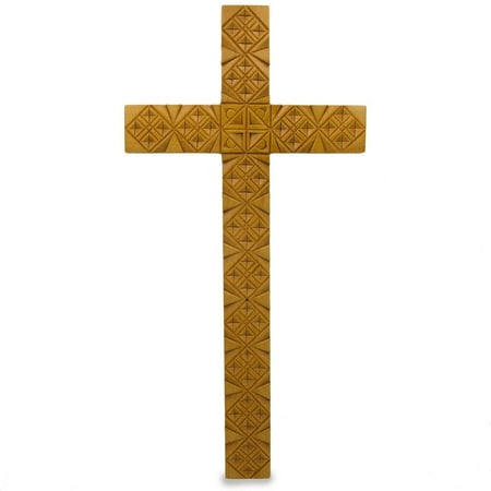 Hand Carved Ukrainian Oak Wood Wall Cross 8