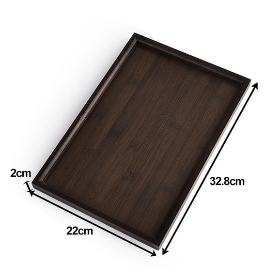 YLLSF Wooden Serving Tray Tableware Food Tray for Kitchen Dinners Party Tea Bar 33x22x2cm