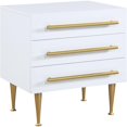 thumbnail image 1 of Meridian Furniture Marisol Table de Chevet Contemporaine Finition Blanche Riche, 1 of 5