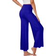 thumbnail image 4 of Women Low Rise Wide Leg Flared Sweatpants Fold Over Leggings Lounge Yoga Pants M, 4 of 5