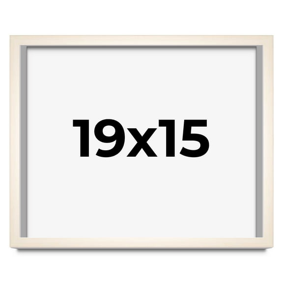 19x15 Frame White Wheat Solid Wood Picture Frame | Moulding Width 0.75 Inches | Interior Depth 0.5