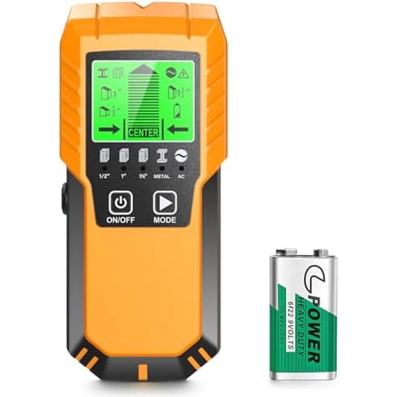 Stud Finder Wall Scanner Detector - 5 in 1 Electronic Wall Wood Metal Stud Locator Edge Center Sensor Beam for Live AC Wire Pipe Metal Lumber Joist Drywall Framing Detection（Yellow）$$Tools