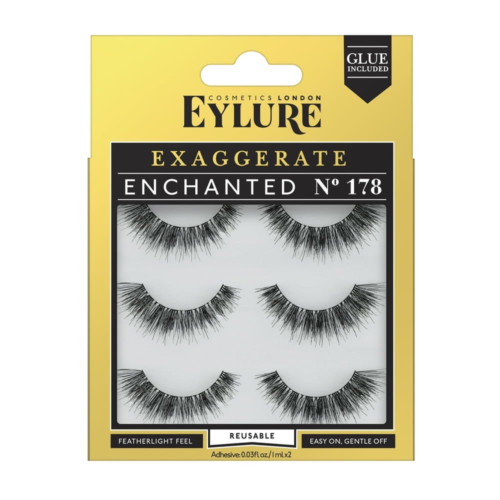 Eylure False Eyelashes, 178 Exaggerate, (Pack of 3)