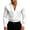 White, variant on Men Long Sleeve Satin Wrap Cross V Neck Dress Shirt Lapel Shawl Collar Slim Wrinkle Resistant Formal Wedding Night Out Party Long Sleeve Blouse Black L