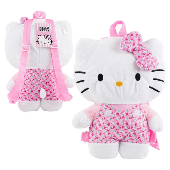 Fast Forward Hello Kitty Pink Flower Plush 16" Backpack
