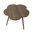 thumbnail image 6 of Coffee Tables, Flower-Shaped Table, Small End Table for Small Space Mid Century Modern Coffee Table for Living Room, Tea Table, Nature Wood Coffee Table with Wood Legs, 23.6" D x 23.6" W x 19.7" H, 6 of 13