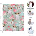 thumbnail image 4 of Jack Russell Terrier Dog and Flower Blanket,Comfortable Soft Flannel Throw Blanket,All Season,Warm Lightweight Blankets for Sofa Bed Couch Living Room Chair,30"x40", 4 of 4