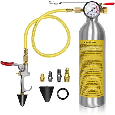 AC Flush Kit, RVpligo Air Conditioner System Flush Canister Kit, Real-time Monitoring Pressure Gauge AC Cleaning Set for Air Conditioner Pipe, Condenser, Evaporator