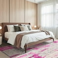 thumbnail image 4 of Wondo 8x10 Modern Abstract Area Rugs - Hot Pink Low Pile Washable Carpet for Living Room, Bedroom, Nursery, Office, Kitchen - Non-Slip Stain Resistant Soft Rug for Indoor Use, 4 of 8