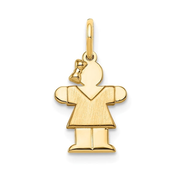 14k Yellow Gold Mini Girl Charm