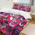 thumbnail image 1 of Hazbin Hotel 3-Piece Twin Bed Set - Includes 1 Single Comforter And 2 Pillowcases Bedding - Fade Resistant Microfiber - Hazbin Hotel, 1 of 4