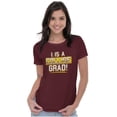 thumbnail image 4 of College Grad Class Degree Educated Womens Slim Fit Graphic Tee Brisco Brands X, 4 of 5