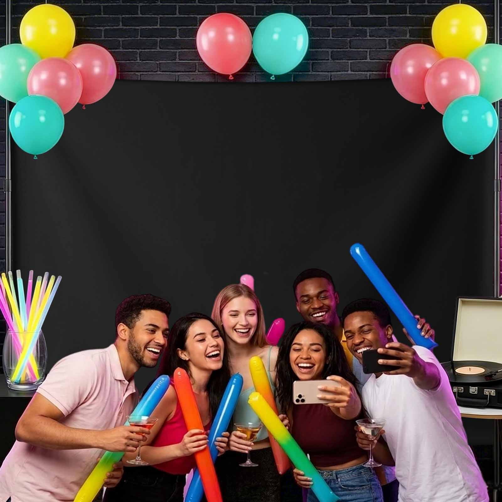 Photo Backdrop 5x7 ft Black Photography Backdrops Curtains Picture Wall Covering Solid Color Photo Booth Drapes for Backdrop Photoshoot Wedding Party Birthday Background Screen
