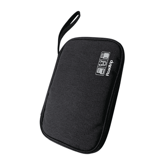 Estuche organizador de viaje Roadtrip PJT-OQT2331 multifunción, para accesorios, negro