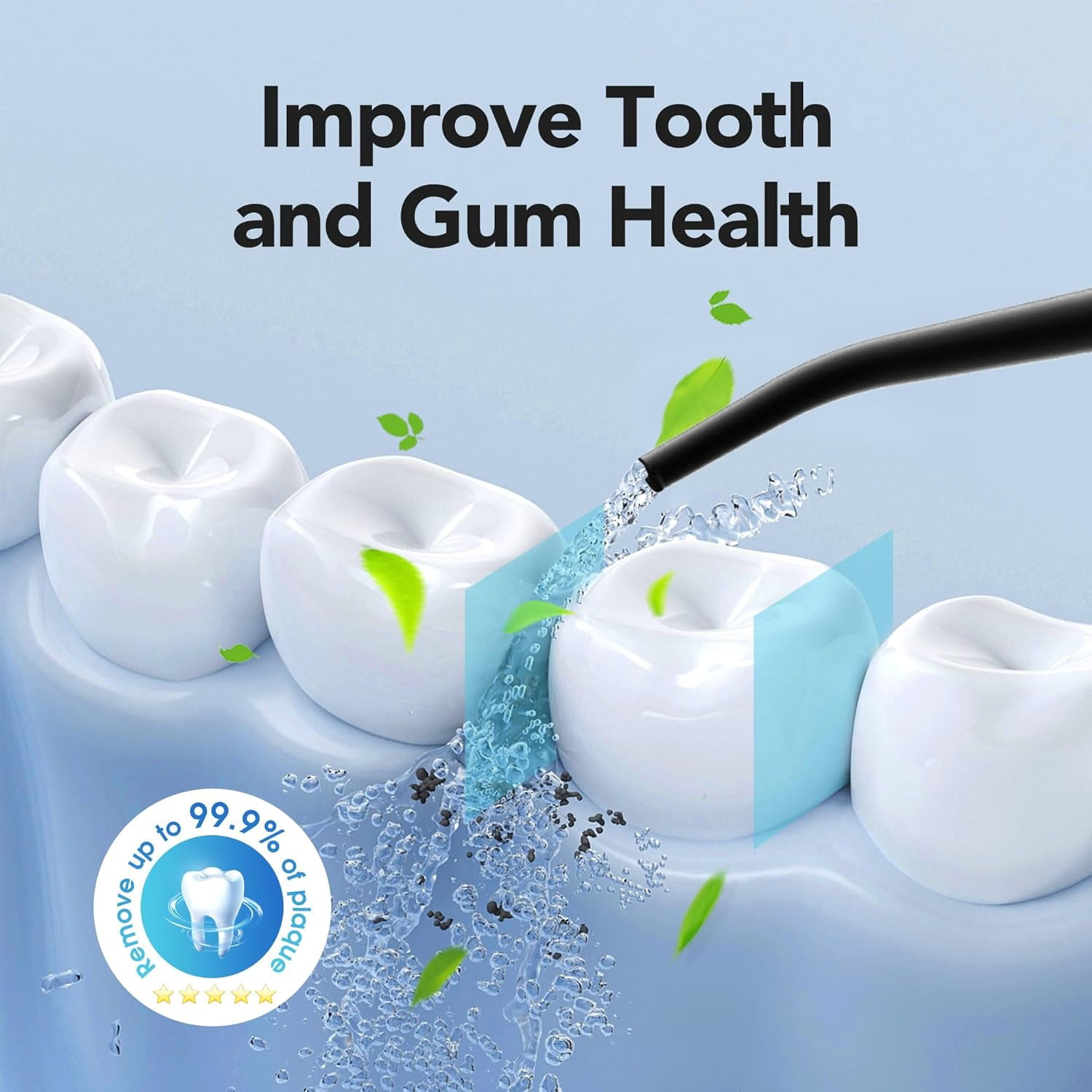 Water Flossers for Teeth Cleaning Upgraded 200ml Cordless Water Dental Flossers Portable Rechargeable Oral Irrigator with 4 Modes 4 Jet Tips IPX7 Waterproof Water Floss for Home Travel (Black)