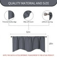 thumbnail image 6 of Howarmer Solid Color Polyester Valance Curtains with Rod Pocket ( Dark Gray ), 6 of 6
