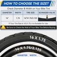 thumbnail image 7 of 2pcs 16" Bike Tubes, Bicycle Tube Schrader Valve with 2 Tire Levers Compatible with 16 x 1.75 16x1.90 16 x 1.95 16x2.0 16 x 2.10 16 x 2.125 Bike Tire Tubes, 7 of 7