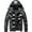 Black, variant on Fesfesfes Shiny Puffer Jacket for Men Causal Hooded Coat Solid Color Reflective Down Jacket Winter Jacket