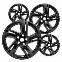 18 inch Gloss Black ABS Wheel Skins Set Compatible with 2018-2023 GMC Terrain SLT, SLE & Impostors for 22968931 Wheel Series